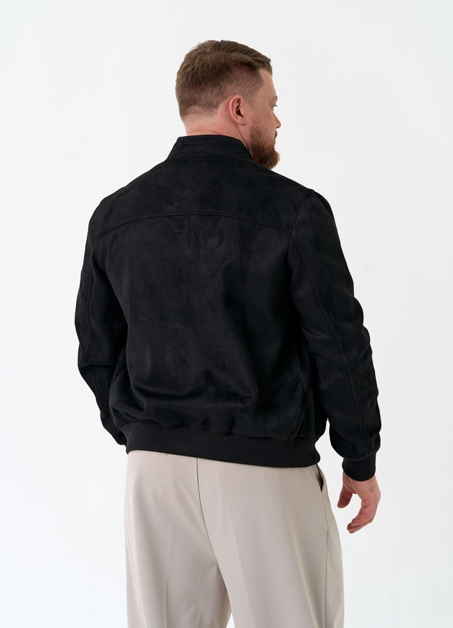 Мужская куртка бомбер из эко замши модель № 32877 в рассрочку