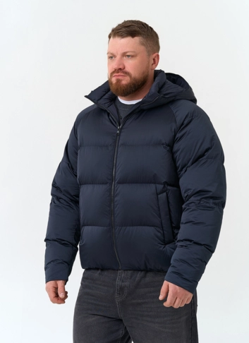 Мужской пуховик с капюшоном  фото