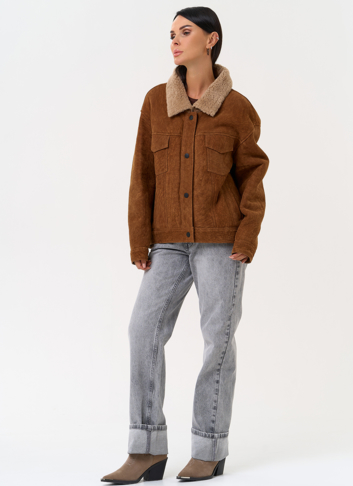 Женская дубленка - "рубашка"