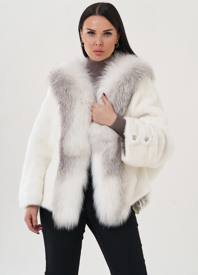 Короткая шуба из норки модель № 29466 в рассрочку