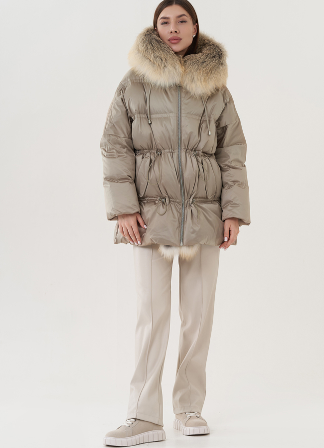 Пуховик женский с капюшоном  модель № 25939 универмаг малина