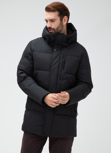 Мужской пуховик с капюшоном 