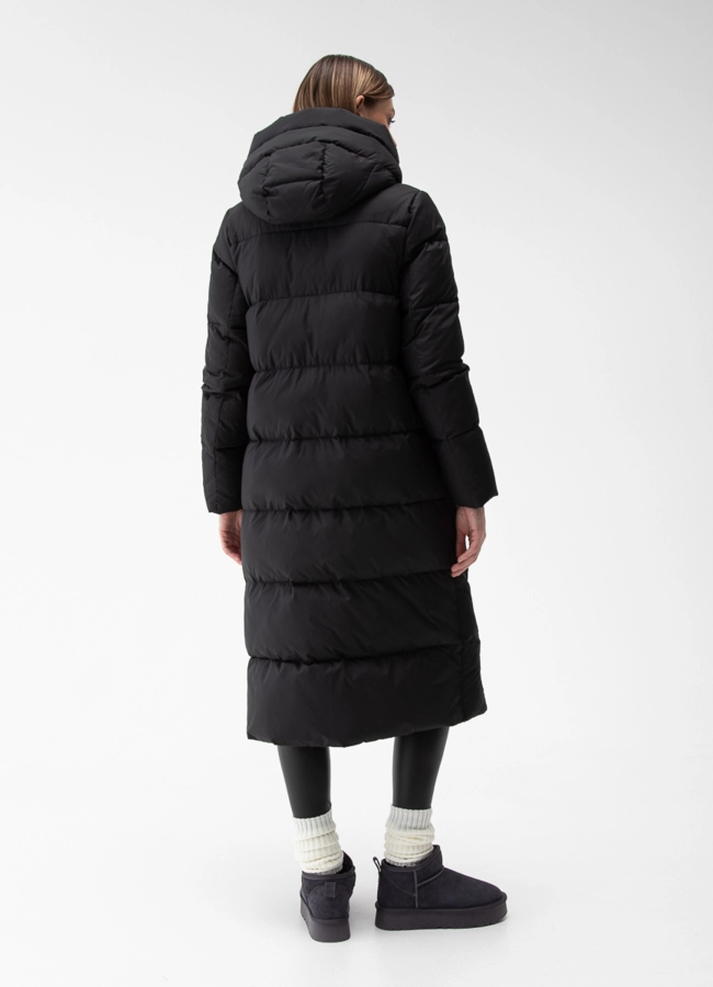 Женский пуховик с капюшоном  модель № 28383 в рассрочку