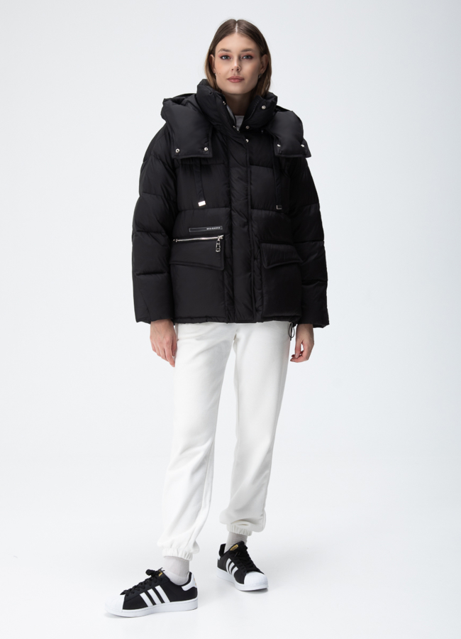 фото Женский пуховик с капюшоном  модель № 29206