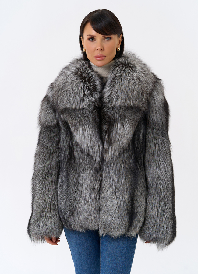 Шуба из лисы модель № 31944 универмаг малина