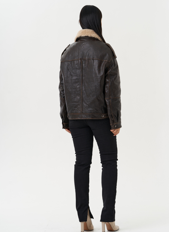 Кожаная куртка-пилот 