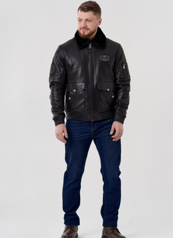 Мужская куртка - пилот из натуральной кожи