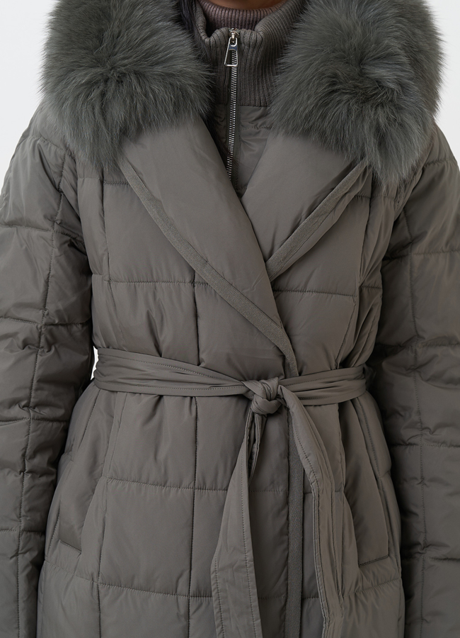 Женский пуховик с английским воротником модель № 28868 универмаг малина