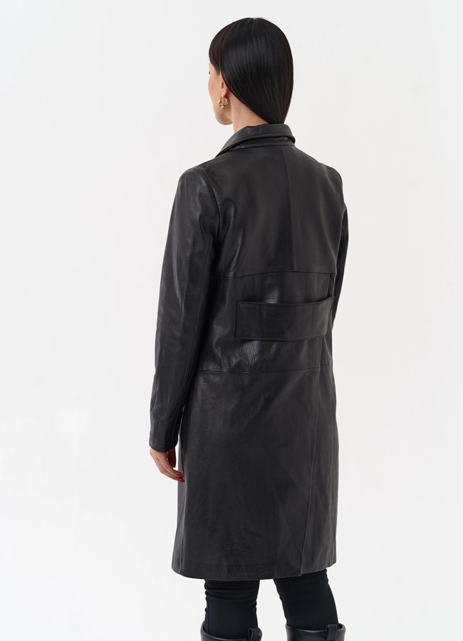 Плащ женский из натуральной кожи модель № 4449 в кредит