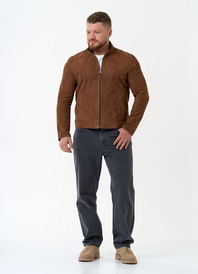 Мужская двухсторонняя куртка из натуральной замши модель № 32868 универмаг малина