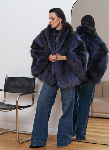 Шуба из енота летучая мышь
