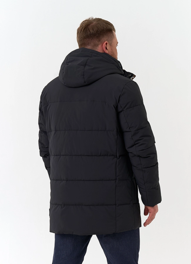 фото Мужской пуховик с капюшоном  модель № 34072 фото