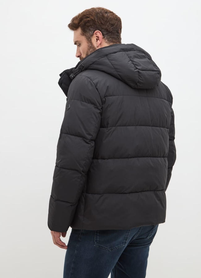 Мужской черный пуховик больших размеров модель № 30233 в рассрочку
